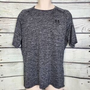 Under Armour Tech Tee Men’s XL Black Gray Loose Fit Training Shirt